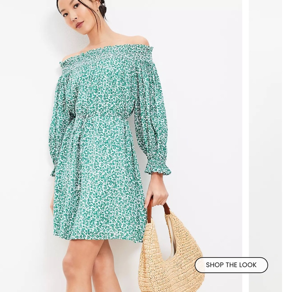 Loft Denim Barrel Sleeve Mini Dress, size M (NWOT!)✨